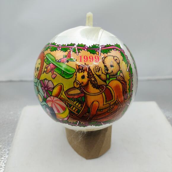 Raggedy Ann & Andy Christmas Silk Wrapped Ornament Ball Vintage Holiday Decor - Picture 2 of 11